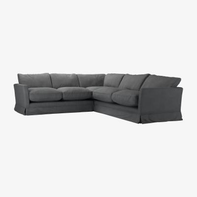 Sofa.com Otto Asym. Crn: LHF 2 Seat w RHF 2.5 Seat in Monsoon Brushed Linen Cotton - sofa.com