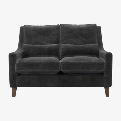 Sofa.com High Back Iggy 2 Seat Sofa in Raven Speckled Chenille