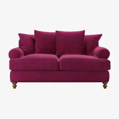 Sofa.com Teddy 2 Seat Sofa Bed in Persian Rose Smart Velvet