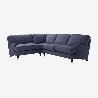 Sofa.com Bluebell Asym. Crn: LHF Loveseat w RHF 2.5 Seat in Uniform House Plain Weave - sofa.com