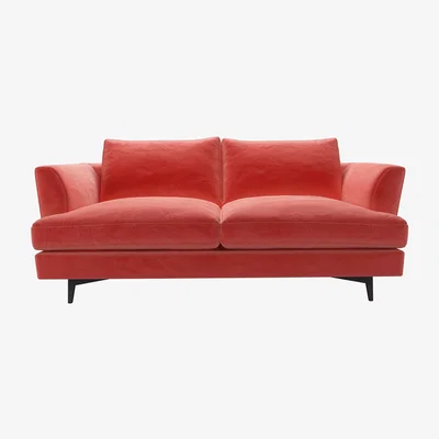 Sofa.com Lars 2 seat sofa in Dusty Rose Cotton Matt Velvet
