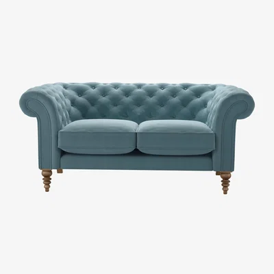 Sofa.com Oscar 2 Seat Sofa in Tide Organic Smart Cotton