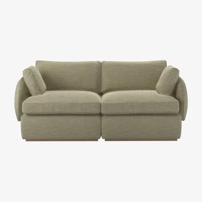 Sofa.com Ren 2 Seat Sofa in Palm Silky Jacquard Weave