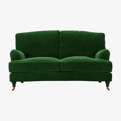Sofa.com Bluebell 2 Seat Sofa (breaks down) in Putting Green Aquaclean Clever Velvet
