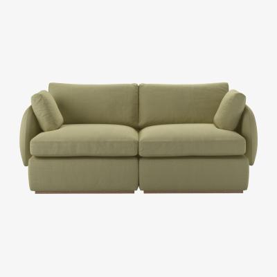 Sofa.com Ren 2 Seat Sofa in Cardamon Brushed Linen Cotton