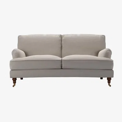 Sofa.com Perfectly Pristine Bluebell 2.5 Seat Sofa in Stone Brushed Linen Cotton - sofa.com