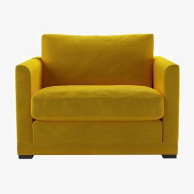 Sofa.com Aissa Loveseat in Canary Cotton Matt Velvet - sofa.com