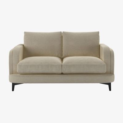 Sofa.com Boston Curved Arm 2 Seat Sofa in Pampas Hygge Smart Linen