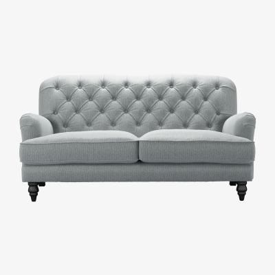 Sofa.com Snowdrop Button Back 2.5 Seat Sofa (breaks down) in Cirrus Smart Slubby Cotton - sofa.com