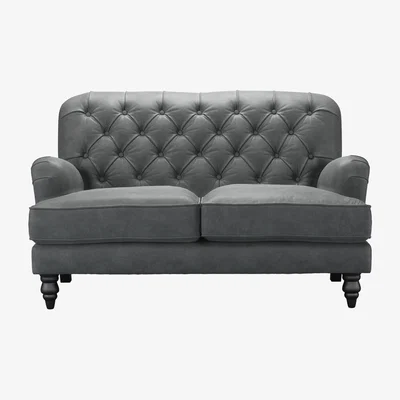 Sofa.com Snowdrop Button Back 2 Seat Sofa (breaks down) in Niagara Powdered Leather - sofa.com