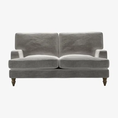 Sofa.com Isla 2 Seat Sofa in Squirrel Cotton Matt Velvet - sofa.com