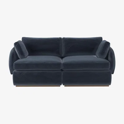 Sofa.com Ren 2 Seat Sofa in Skyfall Cotton Matt Velvet