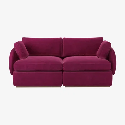 Sofa.com Ren 2 Seat Sofa in Persian Rose Smart Velvet