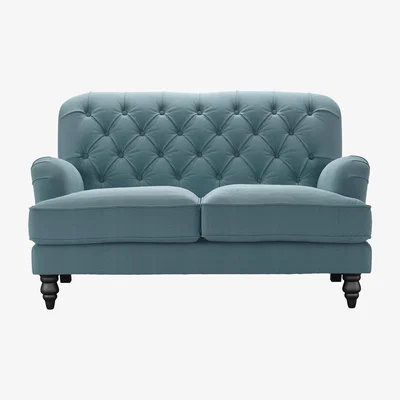 Sofa.com Snowdrop Button Back 2 Seat Sofa in Tide Organic Smart Cotton