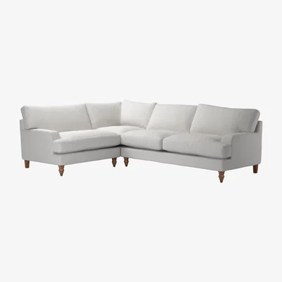 Sofa.com Isla Asym. Crn: LHF Loveseat w RHF 2.5 Seat in Alabaster Brushed Linen Cotton - sofa.com
