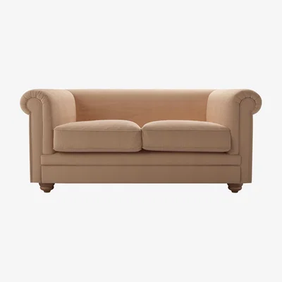 Sofa.com Patrick Unbuttoned 2 Seat Sofa in Rosewater Organic Smart Cotton