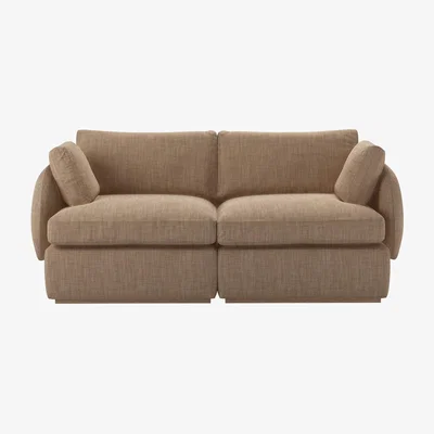 Sofa.com Ren 2 Seat Sofa in Driftwood Baylee Multi-Tone Viscose Linen