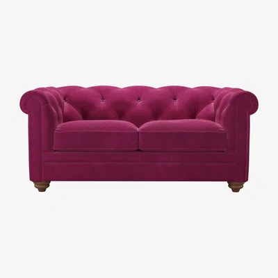 Sofa.com Patrick 2 Seat Sofa Bed in Persian Rose Smart Velvet