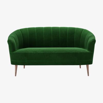 Sofa.com Harper 2 Seat Sofa in Putting Green Aquaclean Clever Velvet