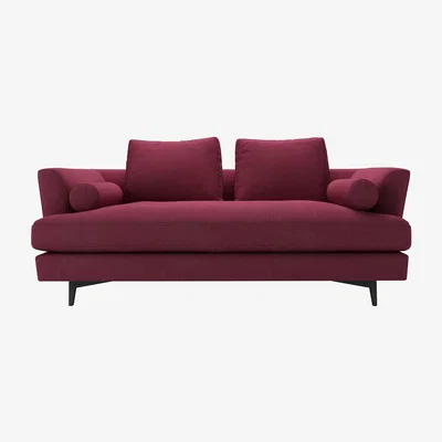 Sofa.com Larsen 2 Seat Sofa in Boysenberry Brushed Linen Cotton - sofa.com