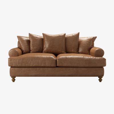 Sofa.com Teddy 2.5 Seat Sofa Bed in Tan Vintage Leather - sofa.com
