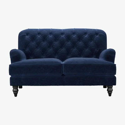 Sofa.com Snowdrop Button Back 2 Seat Sofa in Port Royal Aquaclean Clever Chenille