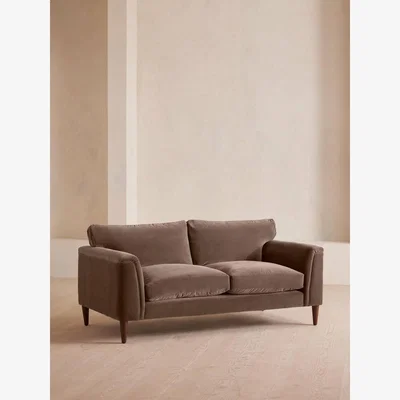 Soho Home Reya Two Seater Sofa, Velvet, Taupe