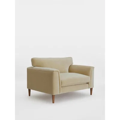 Soho Home Reya Loveseat Velvet, Cream