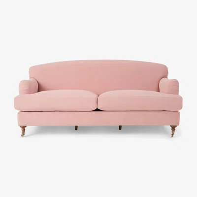 Sazy Emin 2 Seater Velvet Sofa, Blush Pink