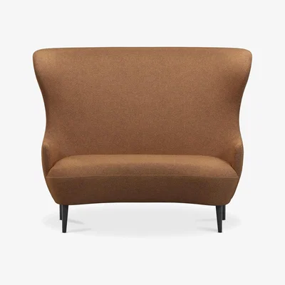 Tom Dixon Tom Dixon - Wingback Sofa Black Leg Melange Nap 0351