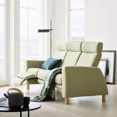 Woods Furniture Stressless Arion High Back Sofa 2 Seater Cori Leather