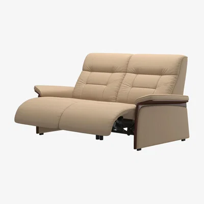 Woods Furniture Stressless Mary 2 Seater Sofa - Wood Arms - Stressless Mary 2 Seater Sofa Wood Arm in Fabric
