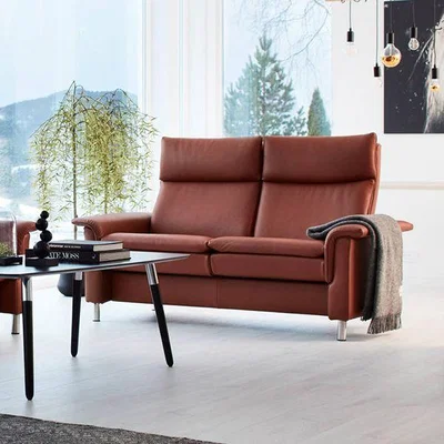 Woods Furniture Stressless Aurora High Back Sofa 2 Seater Cori Leather