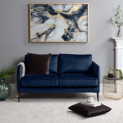 Woods Furniture Henry 2 Seater - Royal Blue Velvet