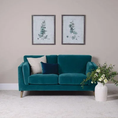 Woods Furniture Harris 2 Seater Sofa - Teal