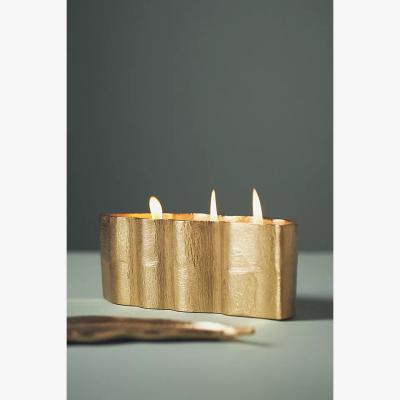 Anthropologie Florence Balducci Leaf Woody Violet Cypress Metal Candle