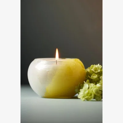 Anthropologie The Optimist Fresh Emerald Sage & Citrine Glass Candle