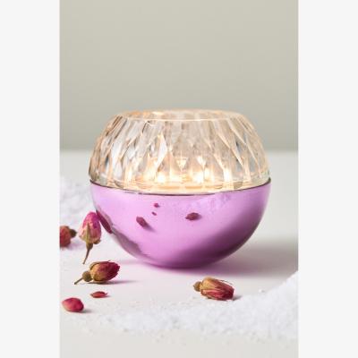 Anthropologie Glass Ornament Fruity Rosé Spritz Glass Candle