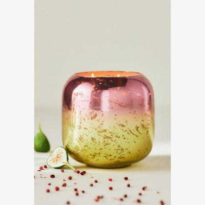 Anthropologie Metallic Ombre Fig & Pink Peppercorn Fresh Woody Glass Candle