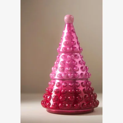 Anthropologie Hallorm Bubble Tree Fruity Plum & Fir Balsam Glass Candle