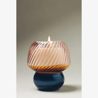 Anthropologie Bibi Glass Fruity Blackberry Cedar Candle