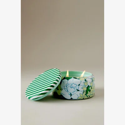 Anthropologie Lyla Fresh Fern Moss Tin Candle