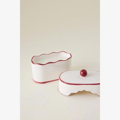 Anthropologie Paddywax Cherie French Linen & Orris Ceramic Candle with Lid