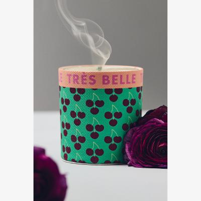 Anthropologie Emi Fruity Black Cherry & Tonka Glass Candle