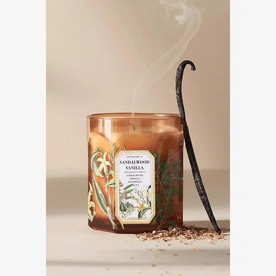 Anthropologie Apothecary 18 Small Sandalwood & Vanilla Glass Candle