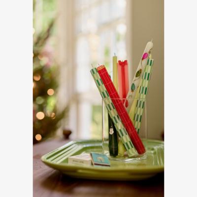 Anthropologie Geo Block Print Taper Candles, Set of 2
