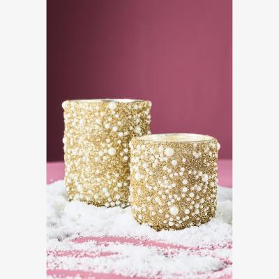 Anthropologie Party Pearl Fresh Mistletoe & Moss Glass Candle