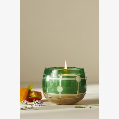 Anthropologie Coco Allred for Anthropologie Fresh Fern Moss Glass Candle