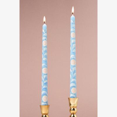Anthropologie Handpainted Leora Taper Candles, Set of 2