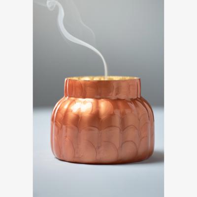 Anthropologie Capri Blue Pumpkin Clove Ribbed Orange Capiz Jar Candle